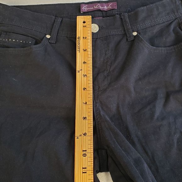 Gloria Vanderbilt Jeans Womens 6 29x30 Black Jordyn Bootcut Embroidered Beaded - Picture 8 of 16